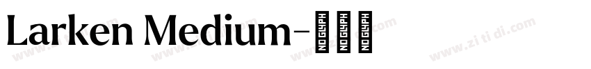 Larken Medium字体转换